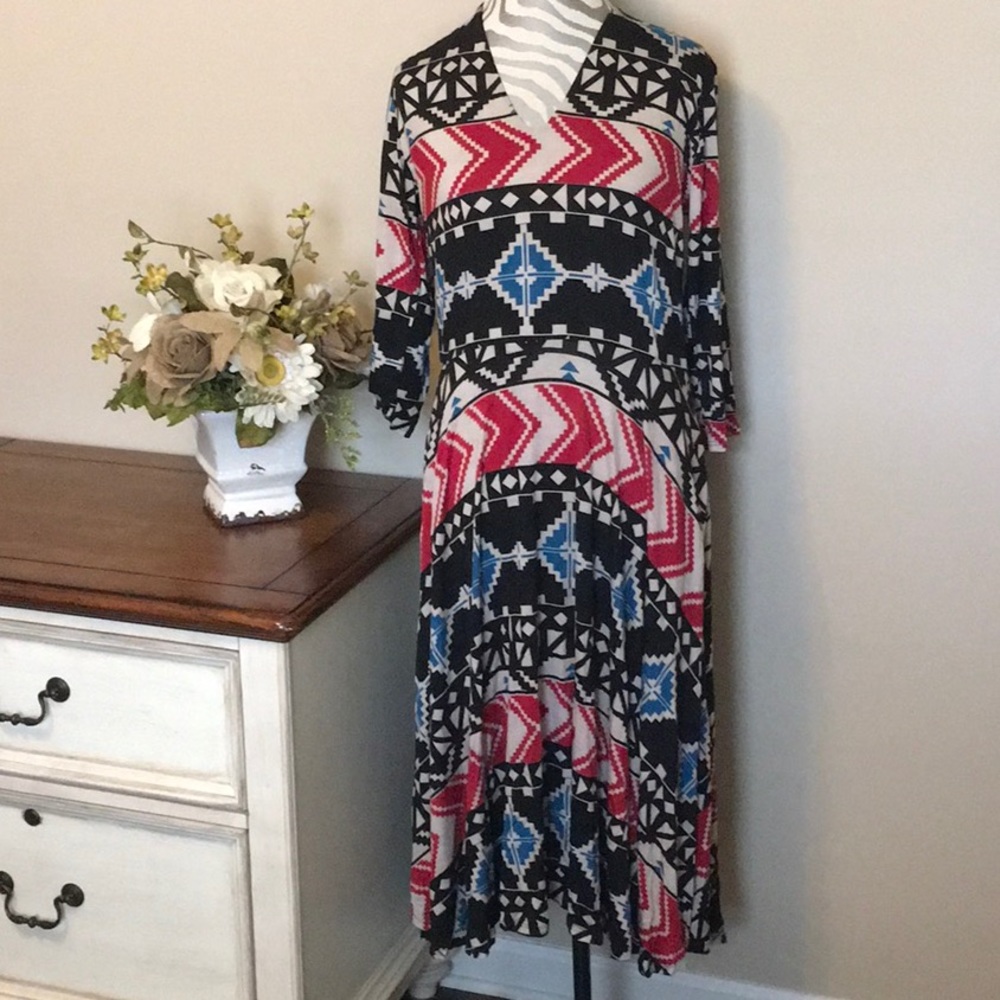 Agnes and Dora Southwest Print Curie Dress